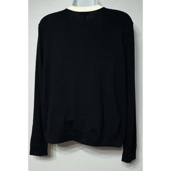 Talbots Sweater Women’s Size PETITE PL Sequined Embellished Cardigan Lambswool - Picture 6 of 8